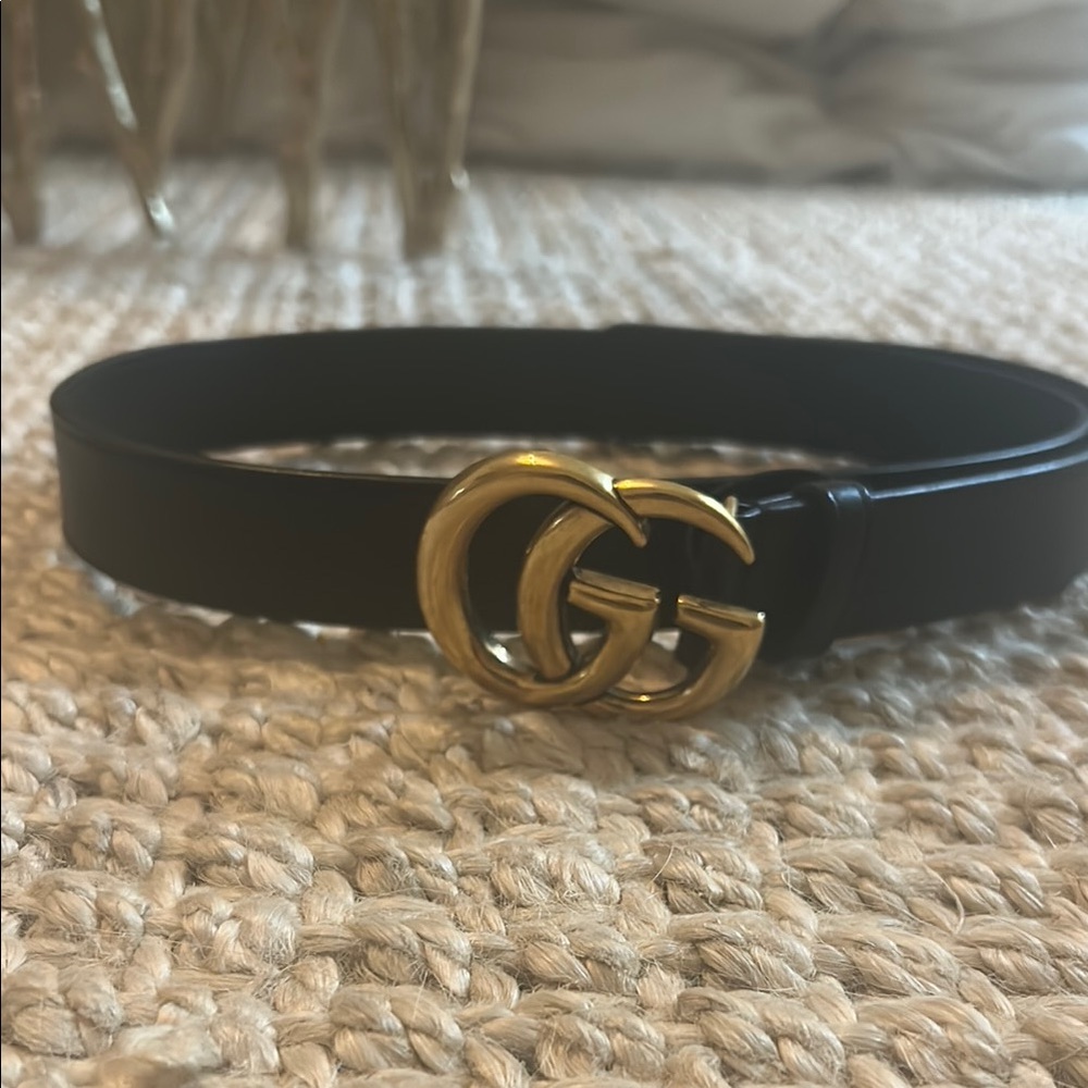 Gucci Black Leather Belt